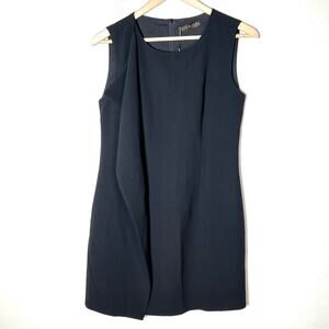 NWT Oserjep black half cape sleeveless sheet dress size large L B177